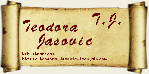 Teodora Jašović vizit kartica